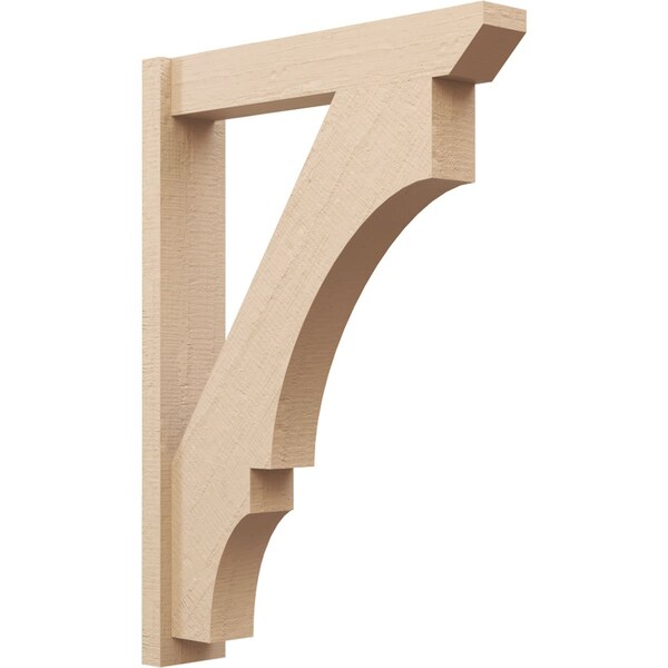 Ekena Millwork 6-in W x 30-in D x 42-in H Balboa Slat Rough Cedar Woodgrain TimberThane Outlooker, Primed Tan OUTUR060X30X42BOA24RCPR - main